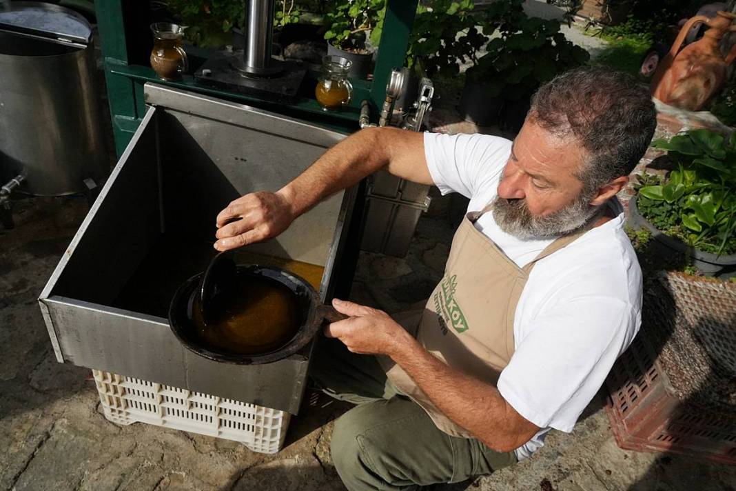 Taş devri yöntemiyle en kral zeytinyağını çıkarıyor! 9